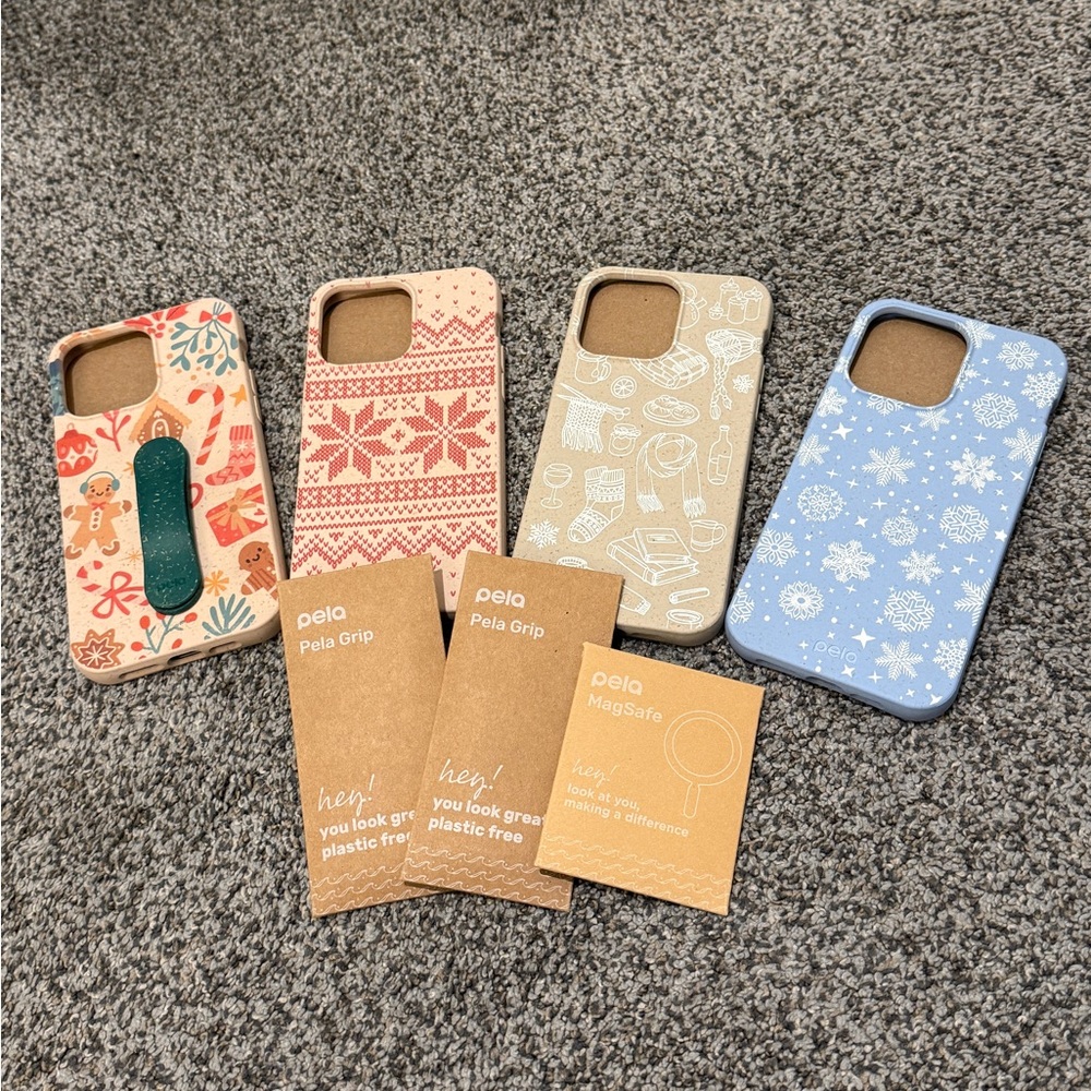 iPhone 14 Pro Max Pela Eco-Friendly Phone Case Bundle - Winter Themes